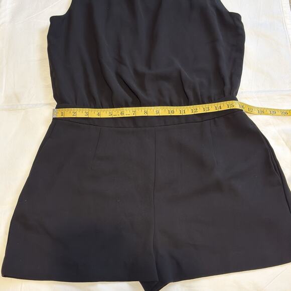 Zara Short Romper with Embellished Shoulders and Open Back, Size L - Picture 9 of 12